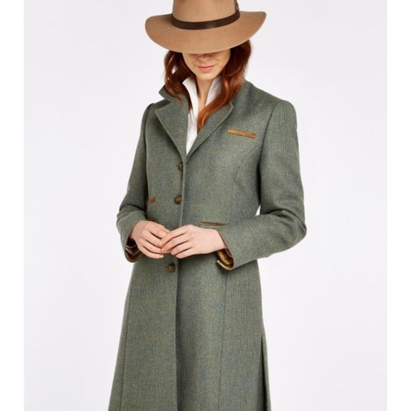 Weavers of Ireland Blackthorn Ladies 3/4 Tweed Coat- Rowan Size L (US 10) - Picture 4 of 11